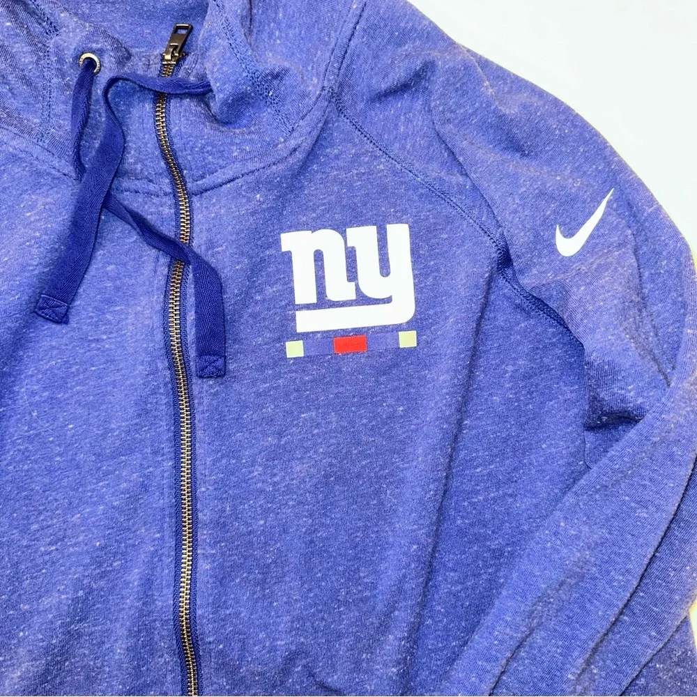 Nike NY Giants Zip Up Lightweight Hoodie Long Sleeve Heather Blue Women’s XXL - Picture 8 of 8